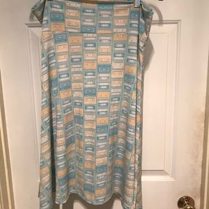Retro cassette Azure skirt EUC